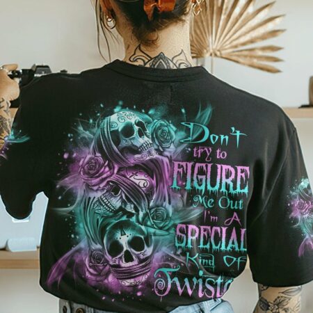 DON'T TRY TO FIGURE ME OUT 3 SKULLS ALL OVER PRINT - TLNO1012222