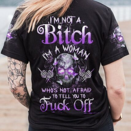 I'M NOT A B I'M A WOMAN SKULL SMOKE ALL OVER PRINT - TLTW0901232