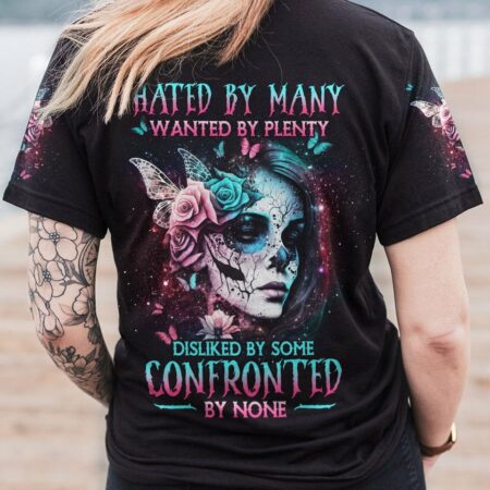 HATED BY MANY WANTED BY PLENTY SKULL FLOWER ALL OVER PRINT - YHDU0903232