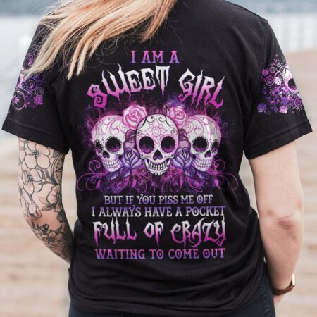 I AM A SWEET GIRL SUGAR SKULL ALL OVER PRINT - YHHG1511224
