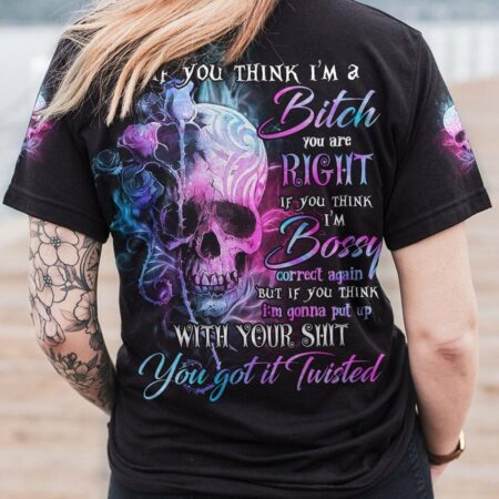 IF YOU THINK ROSE SKULL PURPLE ALL OVER PRINT - TLNO1512222