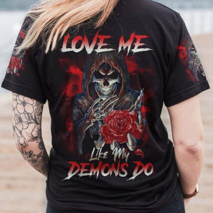 LOVE ME LIKE MY DEMONS DO REAPER ROSE ALL OVER PRINT - TLTR2811224