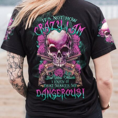 IT'S NOT HOW CRAZY ROSE SKULL G ALL OVER PRINT - TLTR0312222