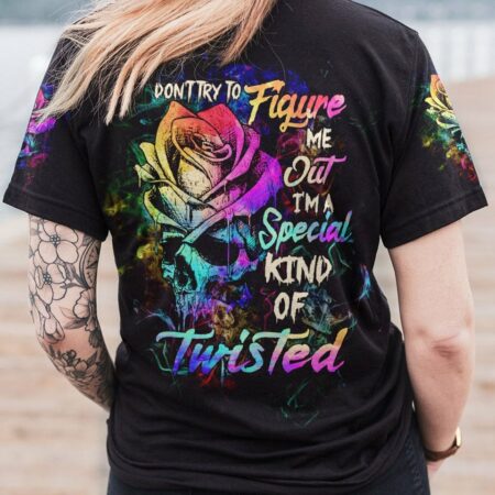 DON'T TRY TO FIGURE ME OUT ROSE SKULL ALL OVER PRINT - TLTW0803234