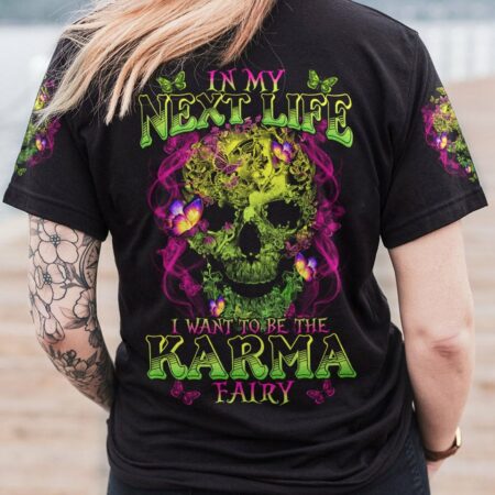 KARMA FAIRY BUTTERFLY SKULL ALL OVER PRINT - TLTY1712222