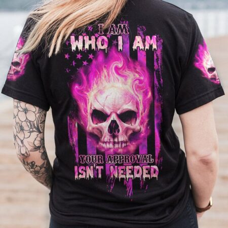 I AM WHO I AM FIRE SKULL FLAG ALL OVER PRINT - TLNZ0312223