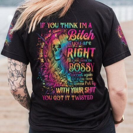 IF YOU THINK I'M A B LONG HAIR SKULL ALL OVER PRINT - TLTY3011222