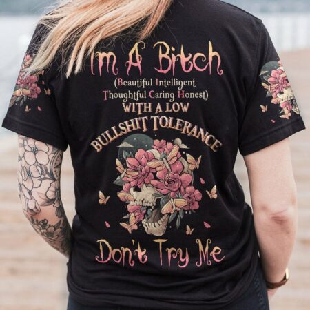 I'M A B FLOWER SKULL ALL OVER PRINT - TLTW2812221