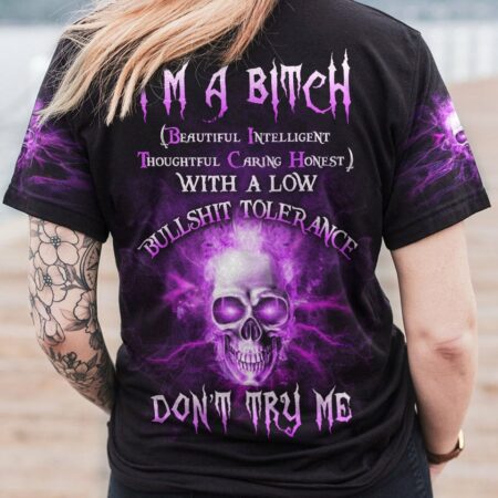 I'M A B DON'T TRY ME FIRE SKULL ALL OVER PRINT - YHLN1201231