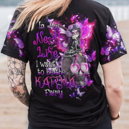 KARMA FAIRY SKULL PINK ALL OVER PRINT - TLTY1412224