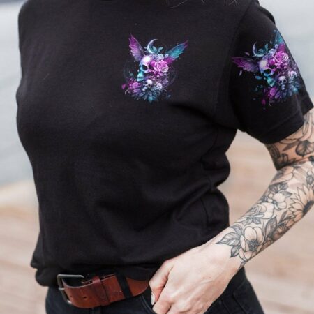 KARMA FAIRY SKULL WINGS ROSES ALL OVER PRINT - TLNZ2702234
