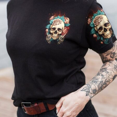 DON'T LIKE MY ATTITUDE ROSES SKULL ALL OVER PRINT - YHHN1403231