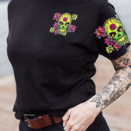 I TRY TO AVOID DRAMA SUGAR SKULL ALL OVER PRINT - TLTW2912224
