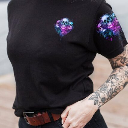 I AM A SWEET GIRL PURPLE FLOWER SKULL ALL OVER PRINT - TLNZ2801233