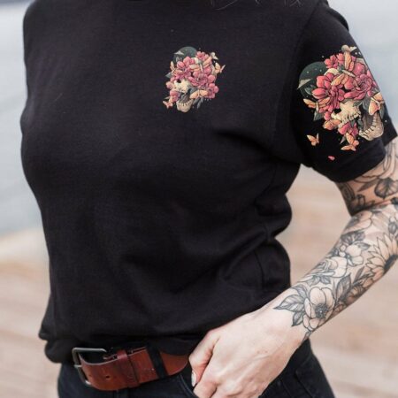 I'M A B FLOWER SKULL ALL OVER PRINT - TLTW2812221