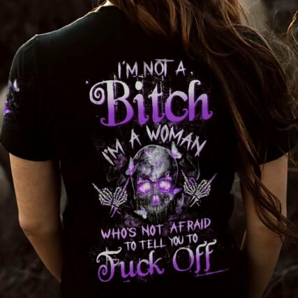 I'M NOT A B I'M A WOMAN SKULL SMOKE ALL OVER PRINT - TLTW0901232