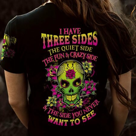 I HAVE 3 SIDES SUGAR SKULL ROSE ALL OVER PRINT - TLTW1712221