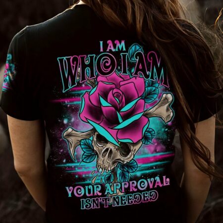 I AM WHO I AM BONES ROSE SKULL FLOWER ALL OVER PRINT - TLNO2811222