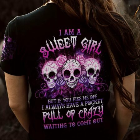 I AM A SWEET GIRL SUGAR SKULL ALL OVER PRINT - YHHG1511224