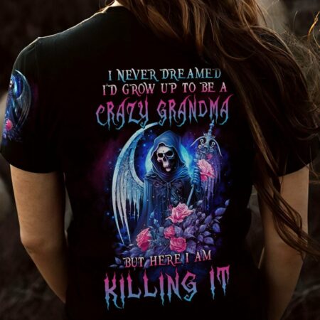 CRAZY GRANDMA REAPER ALL OVER PRINT - YHDU0803233