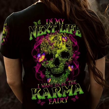 KARMA FAIRY BUTTERFLY SKULL ALL OVER PRINT - TLTY1712222