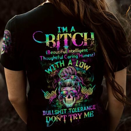 I'M A B DON'T TRY ME TIE DYE SKULL ALL OVER PRINT - TLTW0301236