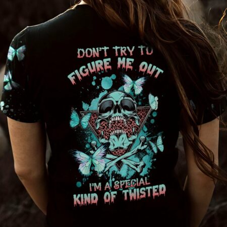 DON'T TRY TO FIGURE ME OUT TRIANGLE BUTTERFLY SKULL ALL OVER PRINT - TLNZ2712223