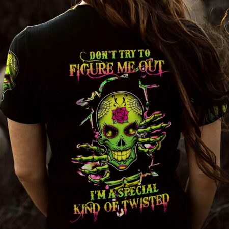 DON'T TRY TO FIGURE ME OUT SUGAR SKULL CRACK ALL OVER PRINT - TLTW0912223