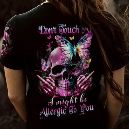 DON'T TOUCH ME BUTTERFLY SKULL ALL OVER PRINT - YHDU0803235