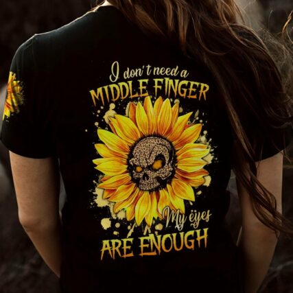 I DON'T NEED A M SKULL SUNFLOWER ALL OVER PRINT - TLNZ1811222