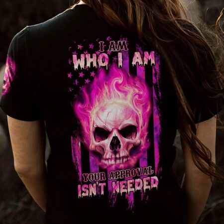 I AM WHO I AM FIRE SKULL FLAG ALL OVER PRINT - TLNZ0312223