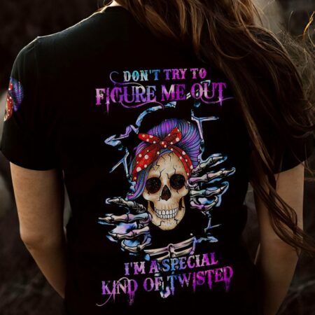 DON'T TRY TO FIGURE ME OUT PURPLE MESSY BUN ALL OVER PRINT - TLTW2511223