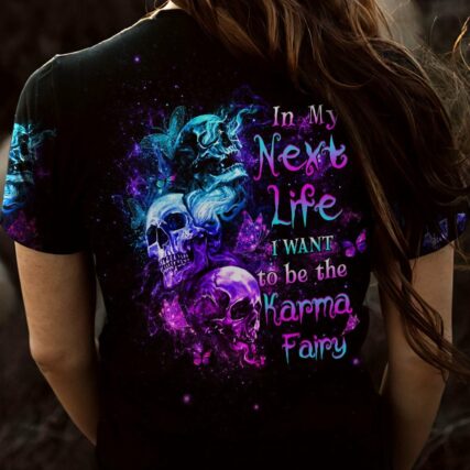 KARMA FAIRY THREE SKULLS ALL OVER PRINT - YHHG2012224