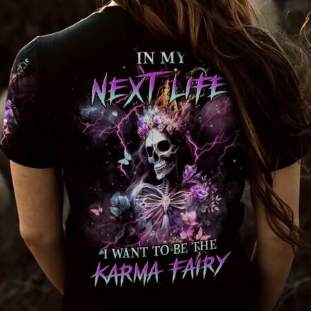 KARMA FAIRY SKULL SKELETON ROSE ALL OVER PRINT - YHHN0303234