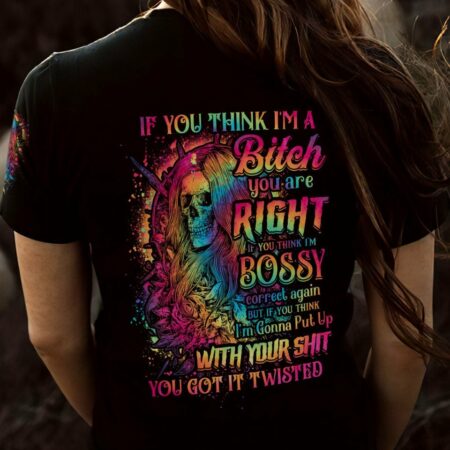 IF YOU THINK I'M A B LONG HAIR SKULL ALL OVER PRINT - TLTY3011222