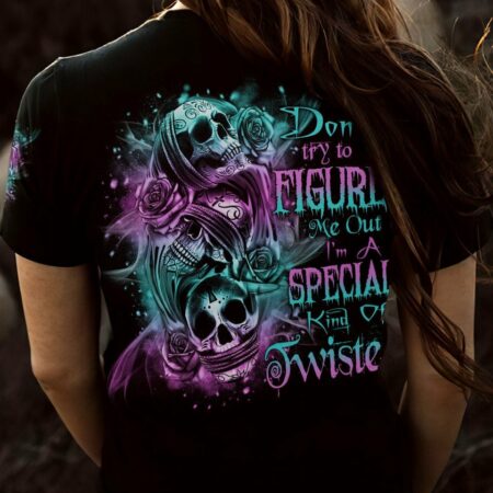 DON'T TRY TO FIGURE ME OUT 3 SKULLS ALL OVER PRINT - TLNO1012222