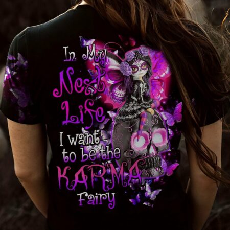 KARMA FAIRY SKULL PINK ALL OVER PRINT - TLTY1412224