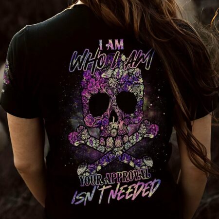 I AM WHO I AM FLOWER GALAXY SKULL ALL OVER PRINT - TLNO1712222