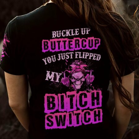 BUCKLE UP BUTTERCUP SKULL ALL OVER PRINT - TLTW1612223