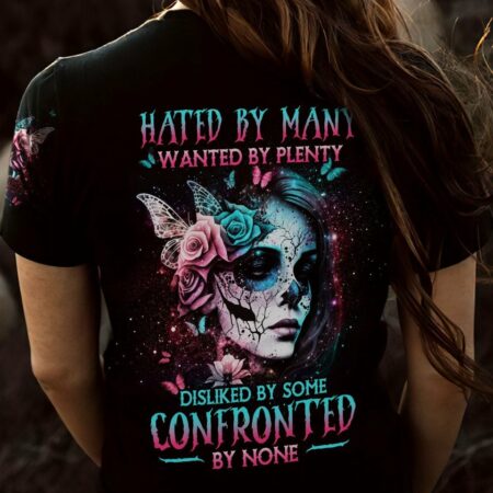 HATED BY MANY WANTED BY PLENTY SKULL FLOWER ALL OVER PRINT - YHDU0903232
