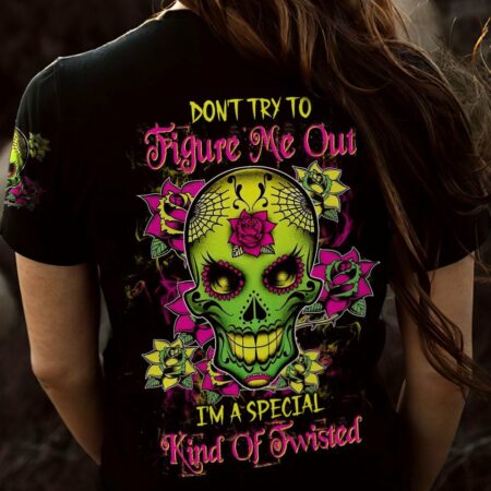 DON'T TRY TO FIGURE ME SUGAR SKULL ALL OVER PRINT - TLTW0512226