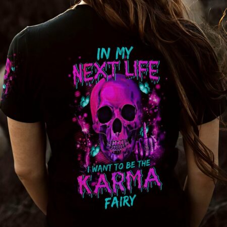 KARMA FAIRY PINK SKULL ALL OVER PRINT - TLTM2312221
