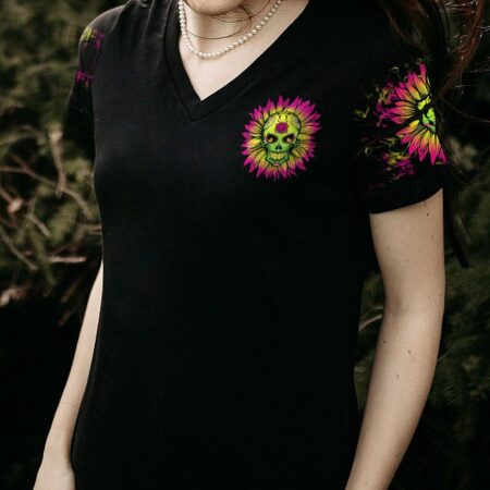 I AM A RAY OF FKING SUNSHINE SUGAR SKULL SUNFLOWER ALL OVER PRINT - TLTW0612224