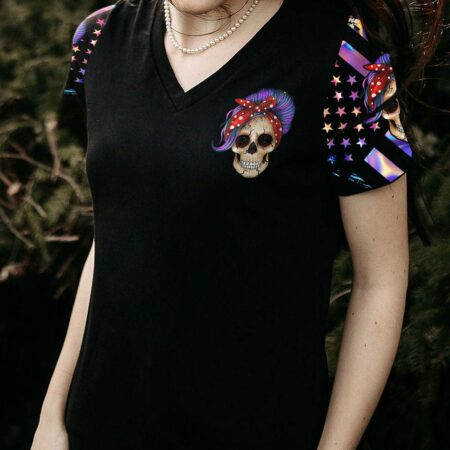 DON'T TRY TO PURPLE MESSY BUN FLAG ALL OVER PRINT - TLTR1512222