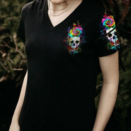 I TRY TO AVOID DRAMA TIE DYE SKULL ALL OVER PRINT - YHHG3012223
