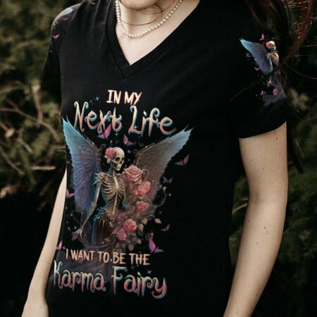 KARMA FAIRY SKULL SKELETON ROSE FRONT ALL OVER PRINT - TLTW2702235