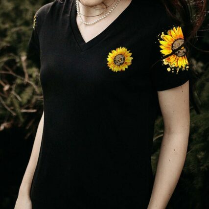 I DON'T NEED A M SKULL SUNFLOWER ALL OVER PRINT - TLNZ1811222