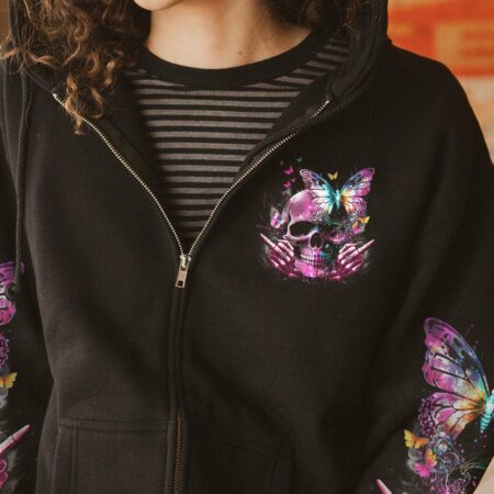 DON'T TOUCH ME BUTTERFLY SKULL ALL OVER PRINT - YHDU0803235