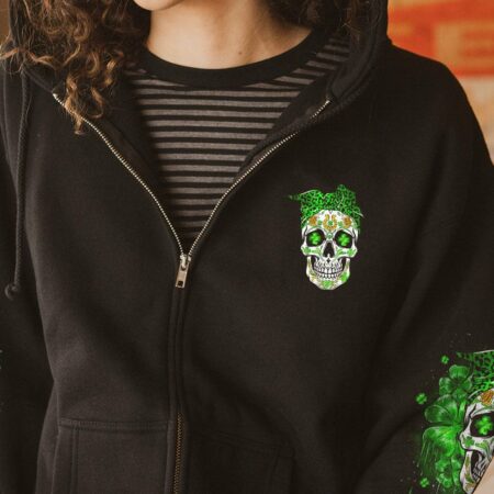 IN MARCH WE WEAR GREEN SUGAR SKULL LEOPARD PATRICK'S DAY ALL OVER PRINT - TLNO1601233