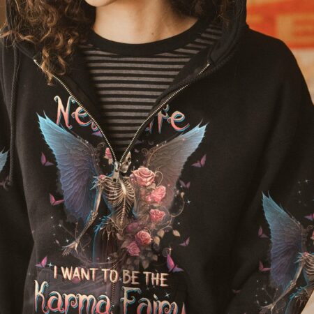 KARMA FAIRY SKULL SKELETON ROSE FRONT ALL OVER PRINT - TLTW2702235